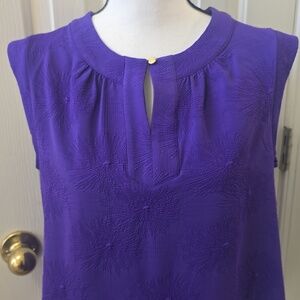 LIZ CLAIBORNE BRAND WOMEN'S PURPLE SLEEVELESS PULLOVER TOP SIZE SMALL